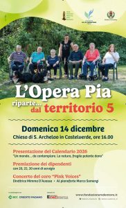 locandina Calendario Opera Pia 2026